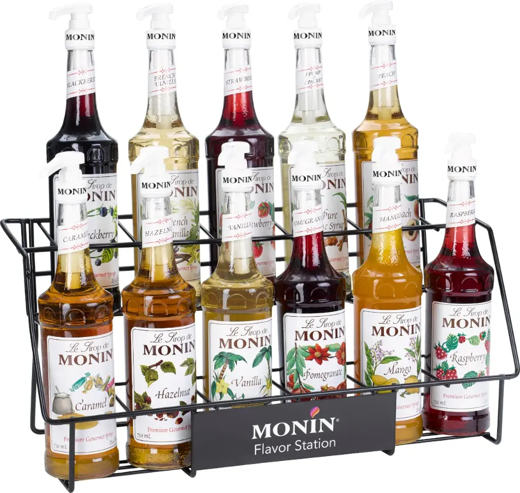 Monin 11 Bottle Display Rack for 750mL & 1 Liter Products